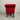 Antique Red Velvet Slipper Chair - Bazaa