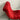 Antique Red Velvet Slipper Chair - Bazaa