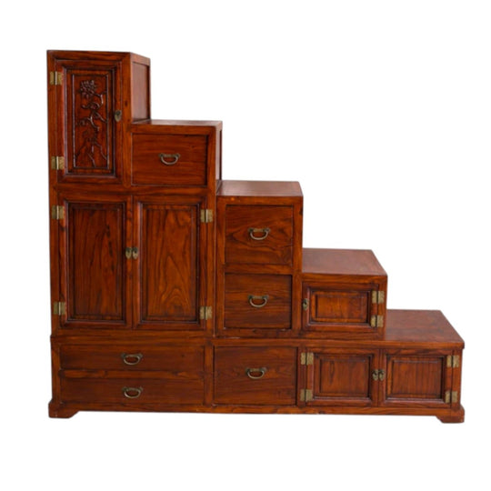 Antique Rosewood Cabinet Sideboard Drawers Storage Carved Timber Statement Piece