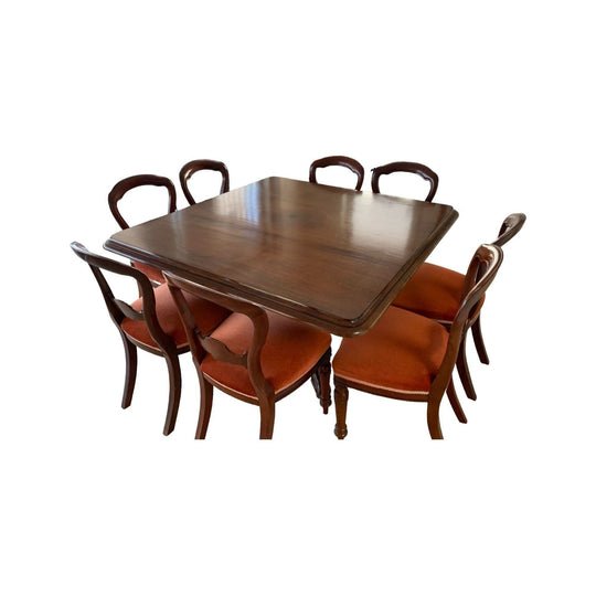 Antique Solid Mahogany Dining Table