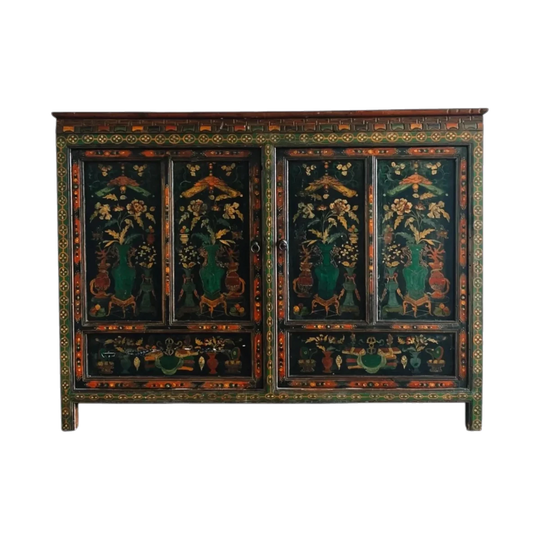 Antique Tibetan Painted Cabinet