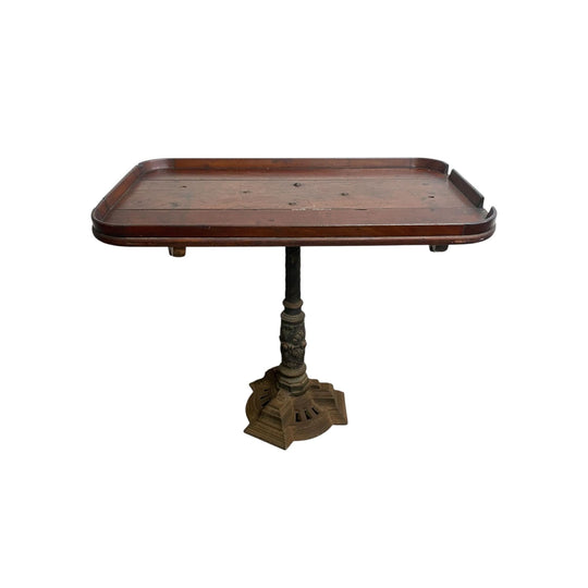 Antique Victorian Folding Pedestal Side Table