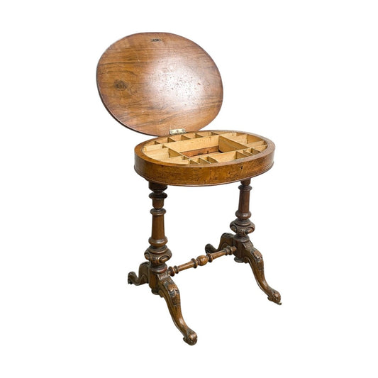 Antique Victorian Inlaid Parquetry Games Table with Chess Board & Storage | Bazaa | Designer, Vintage and Antique Furniture