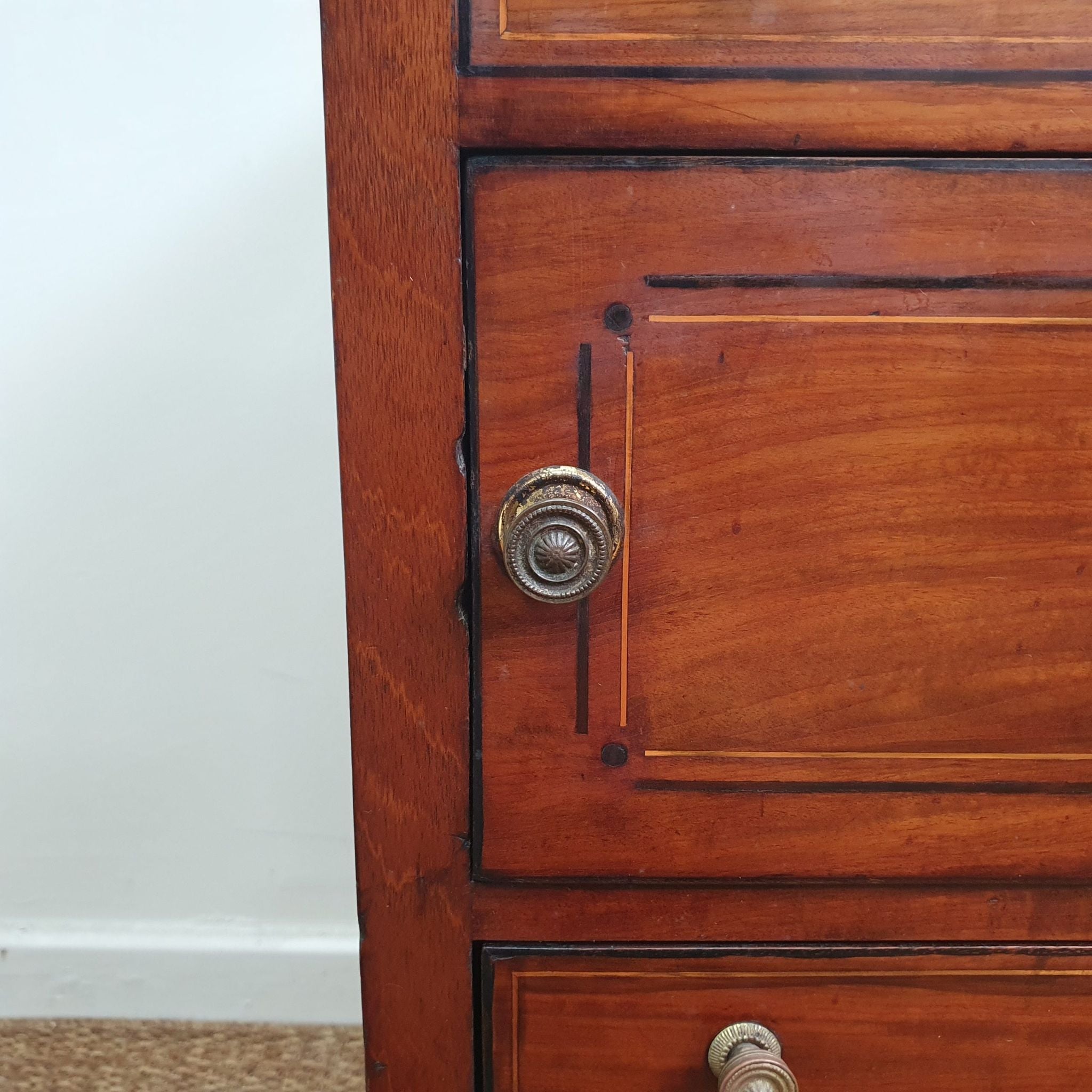 Antique Washstand with Marquetry &amp; Fold - Out Top | Bazaa | Designer, Vintage and Antique Furniture