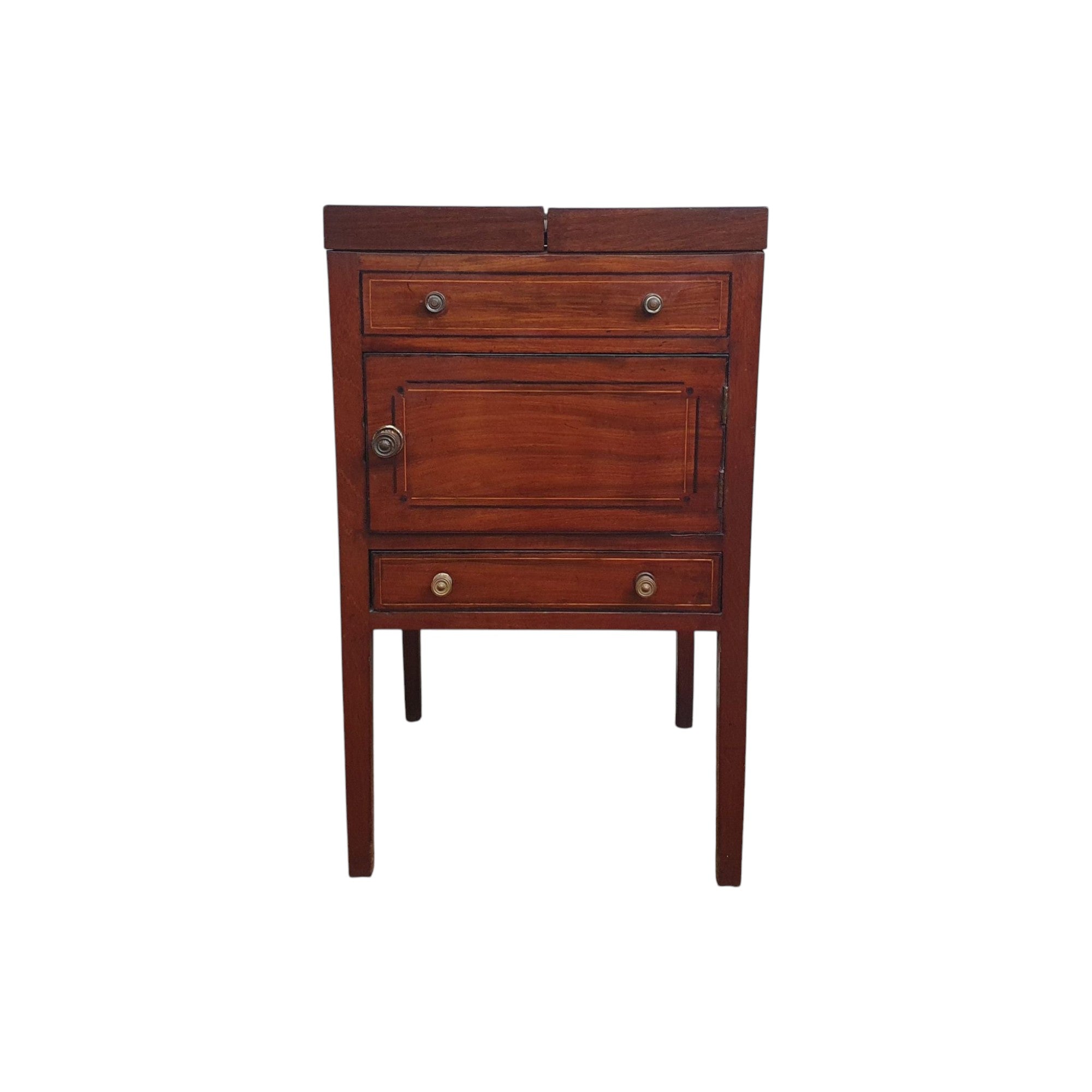 Antique Washstand with Marquetry &amp; Fold - Out Top | Bazaa | Designer, Vintage and Antique Furniture