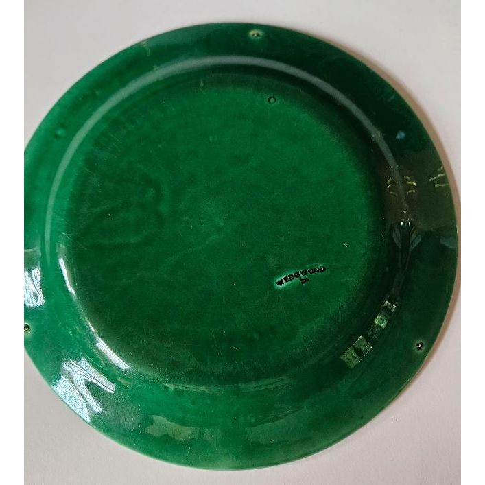 Shop Antique Wedgwood Green Majolica Grape Leaf Plate With Basket