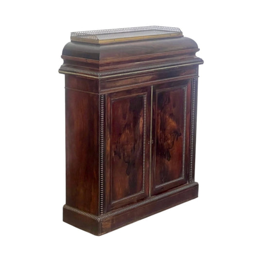 Antique English Georgian Regency Brazilian Rosewood Side Cabinet and Jardiniere, 1811–1820