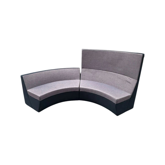 Architectural Two-Tone Blue Modular Office Sofa