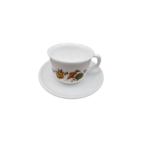 Arcopal France Pot au Feu Vegetable Espresso Cups and Saucers x 6