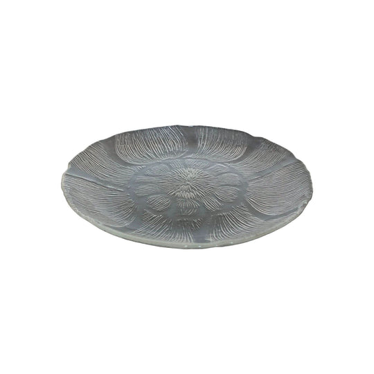 Arcoroc Round Leaf Plate Round Leaf Plate/ Vintage Clear Glass Plate / Made in France