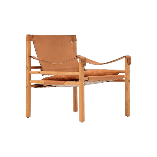 Arne Norell Sirocco Safari Chair in Tan Leather, c. 1964 | Bazaa | Designer, Vintage and Antique Furniture