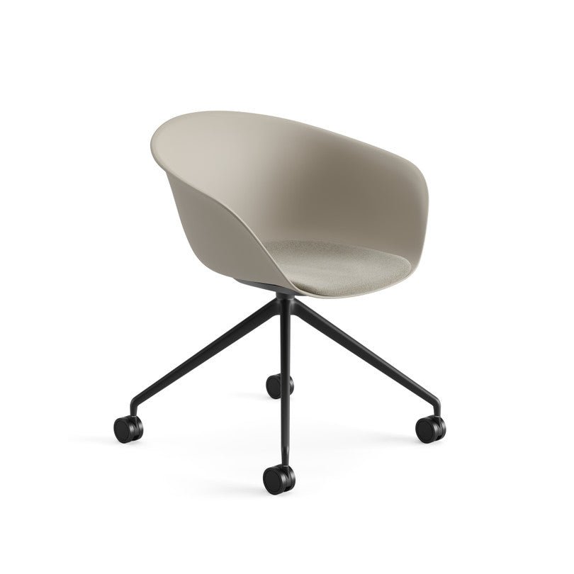 Arper Dune 02 Tub Chairs on Castors for conference meeting or venues I MADE IN ITALY | Bazaa | Designer, Vintage and Antique Furniture