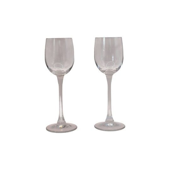 Art Deco Crystal Wine Glasses. Set of two
