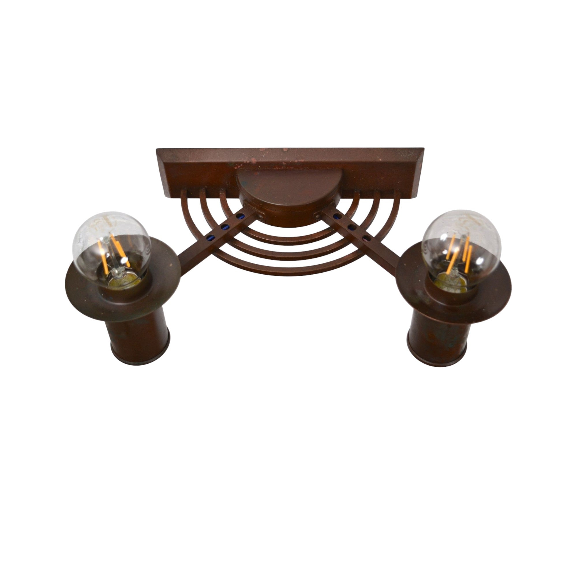 Art Deco / Decorative Arts copper banded wall sconce 1920s *Rare | Bazaa | Designer, Vintage and Antique Furniture