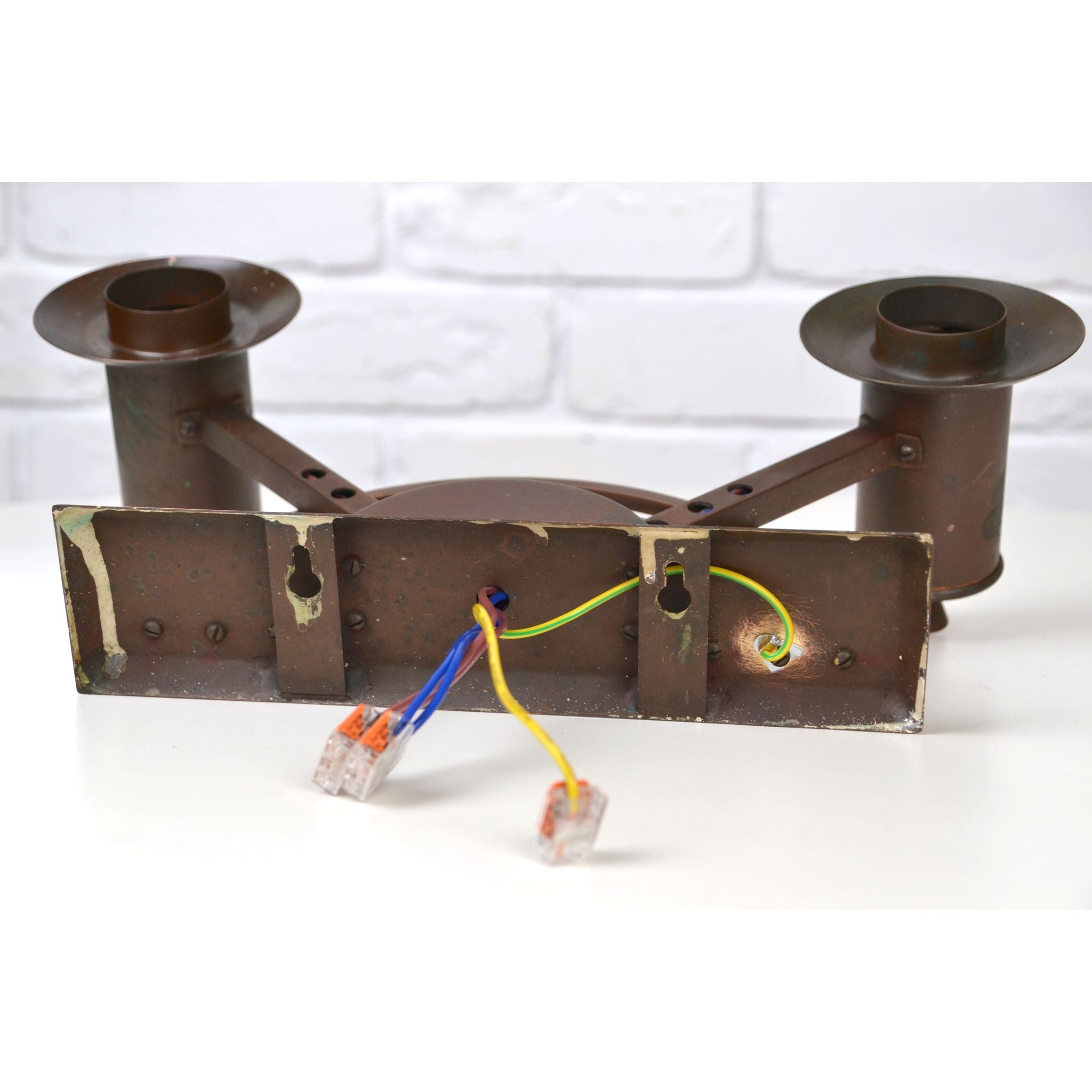 Art Deco / Decorative Arts copper banded wall sconce 1920s *Rare | Bazaa | Designer, Vintage and Antique Furniture