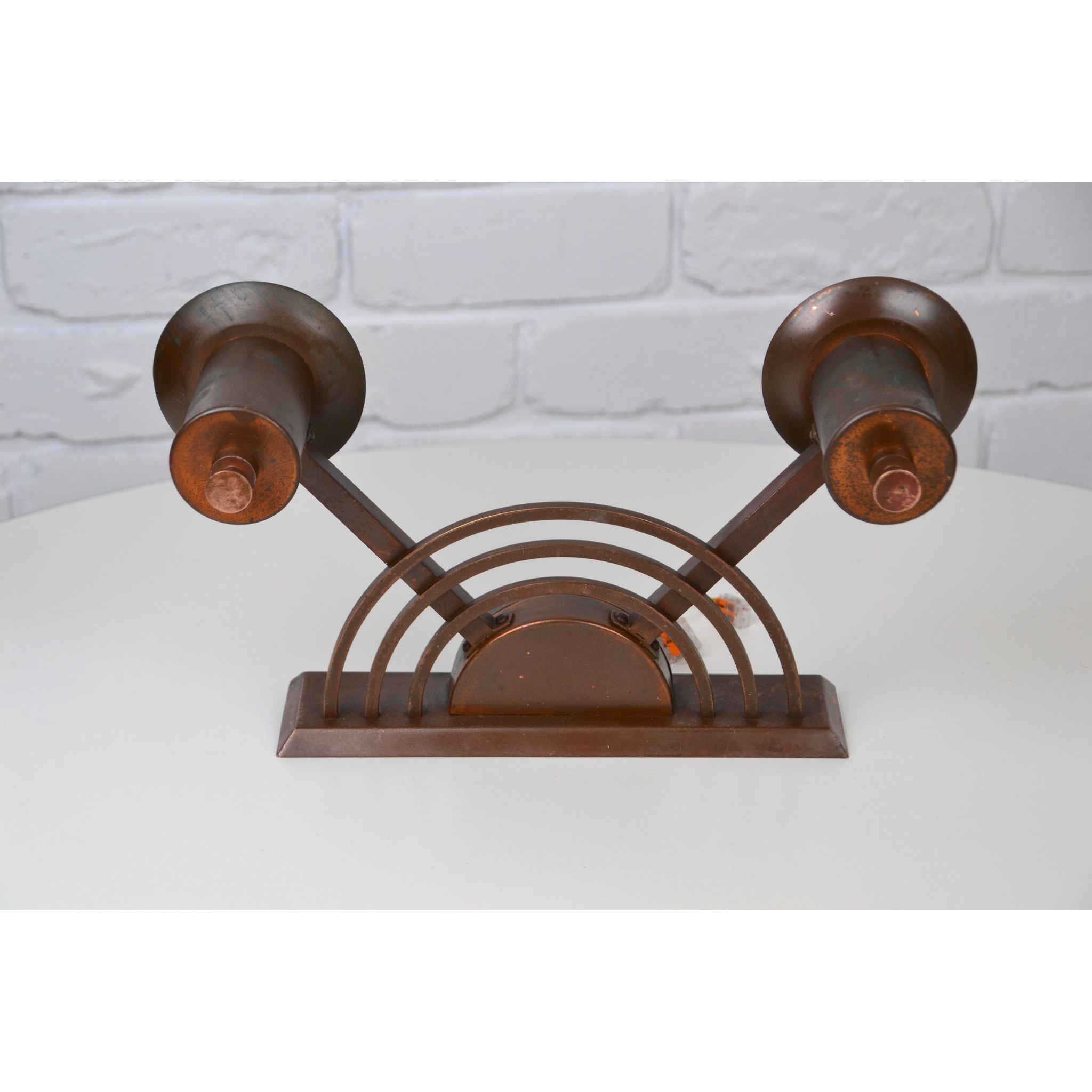 Art Deco / Decorative Arts copper banded wall sconce 1920s *Rare | Bazaa | Designer, Vintage and Antique Furniture