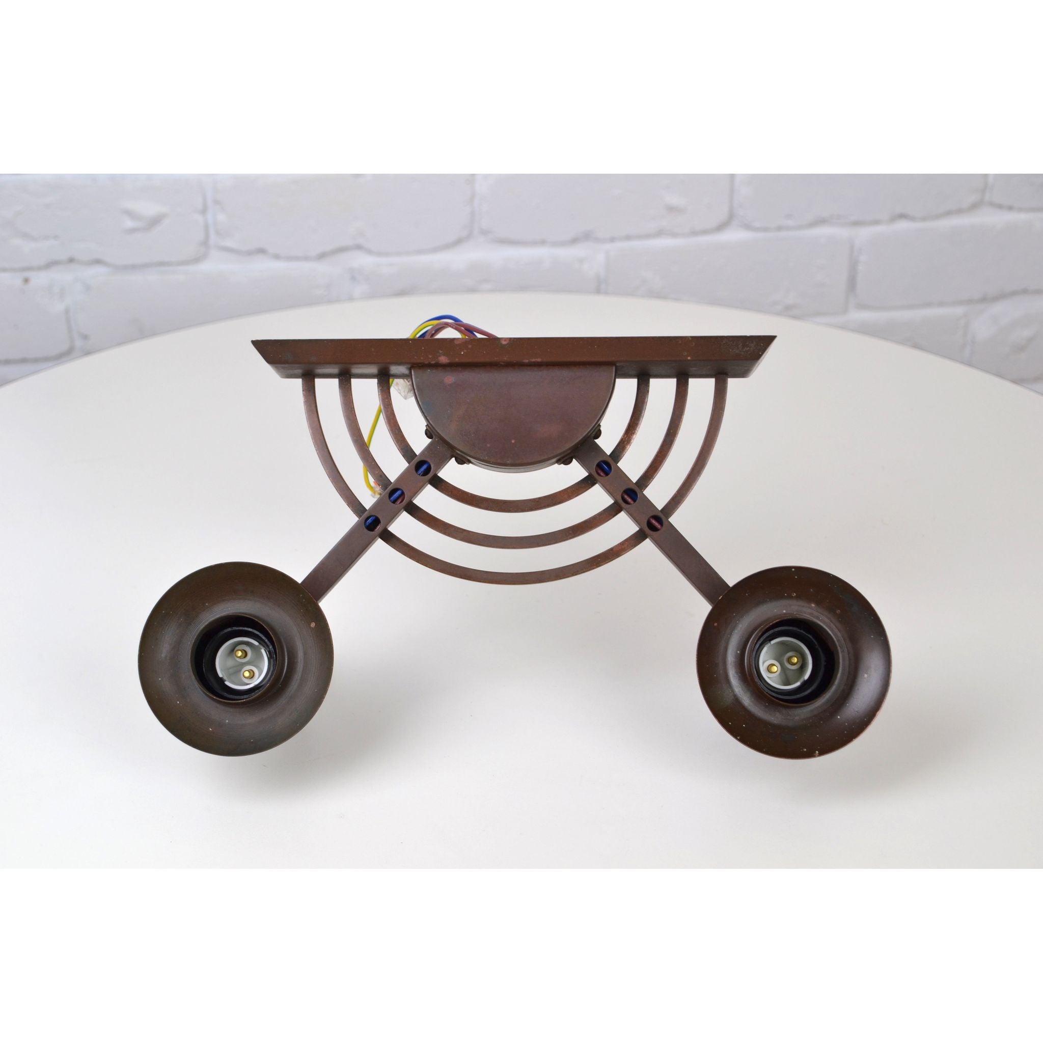 Art Deco / Decorative Arts copper banded wall sconce 1920s *Rare | Bazaa | Designer, Vintage and Antique Furniture