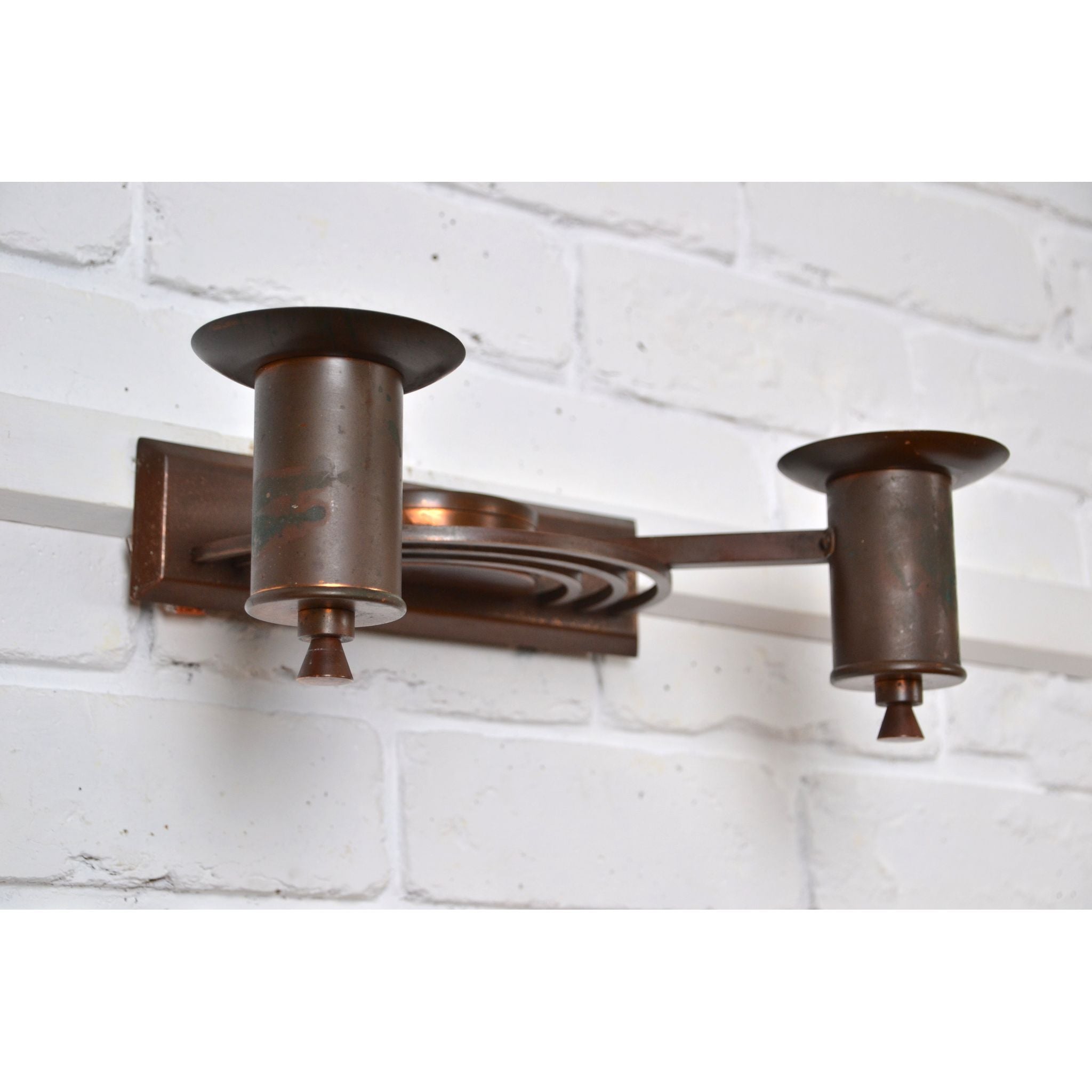 Art Deco / Decorative Arts copper banded wall sconce 1920s *Rare | Bazaa | Designer, Vintage and Antique Furniture