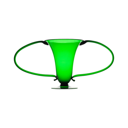 Art Deco Italian 'Libelula" Green Vase by Vittorio Zecchin for Venini