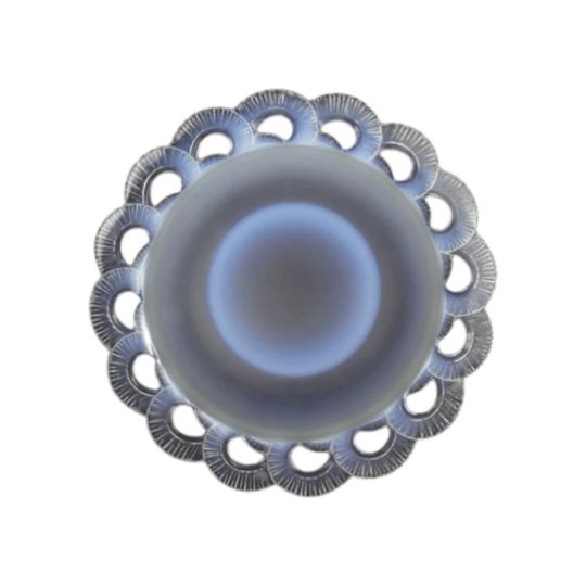 Art Deco Opalescent Glass Charger signed Pierre D' Avesn for Lalique 18637