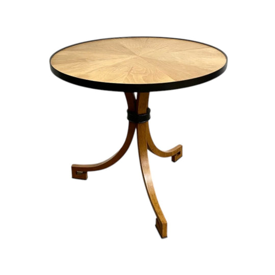 Art Deco Style Round Top Occasional Table By Dessin Fournir - Restored