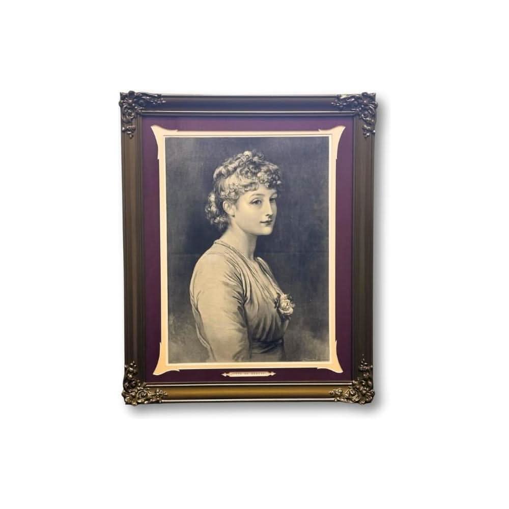Art Engraving "Type of Beauty" c.1880 | Bazaa | Designer, Vintage and Antique Furniture