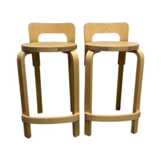 Artek Low Bar Stool K65 by Alvar Aalto – Natural Birch