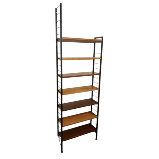 Ladderex - mid century slender shelving unit (620mmW)
