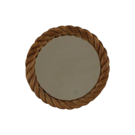 Audoux Minet Mid Century Rope Mirror, Large - Authentic French Riviera Design