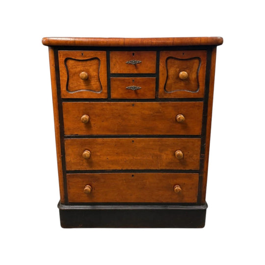 Australian Colonial Cedar Chest of Drawers with Ebonised Trim