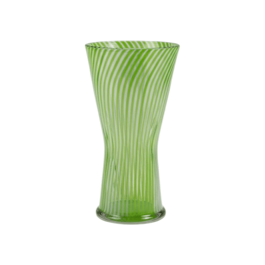 Authentic mid-century fine art glass vase, hand-blown on the island of Murano, Italy (c. 1950s-1960s).
