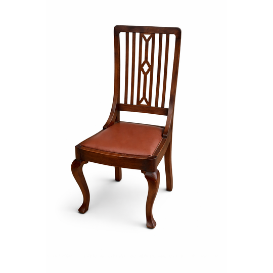 Dining Chairs Set of 8 Solid Timber Leather Seat Classic Vintage Style