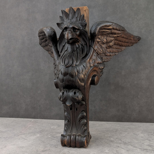 Late 19th Century Griffin | 84cm Tall | Hand-Carved Walnut | Bavarian Castle Salvage