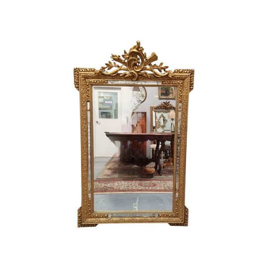 Late 19th Century French Gilt Cushion Mirror