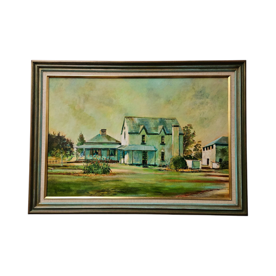 C.R Johnson Framed Oil on Board Painting