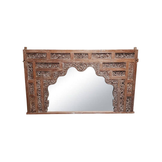 Balinese Vintage Hand Carved Framed Mirror - Large VINTAGE ONE OF A KIND!