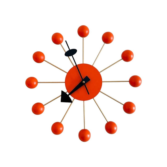 Ball Clock by George Nelson for Vitra — Orange