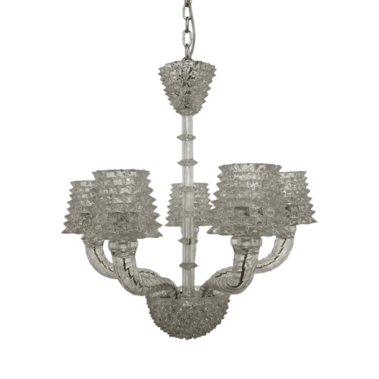 Barovier & Toso Five-Light Murano Chandelier 1940s