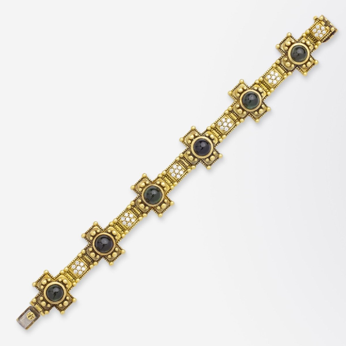 Barry Kieselstein - Cord Green Tourmaline & Diamond Bracelet | Bazaa | Designer, Vintage and Antique Furniture