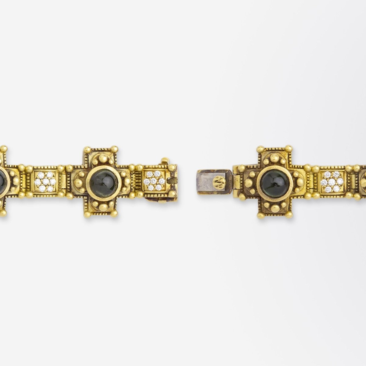 Barry Kieselstein - Cord Green Tourmaline & Diamond Bracelet | Bazaa | Designer, Vintage and Antique Furniture