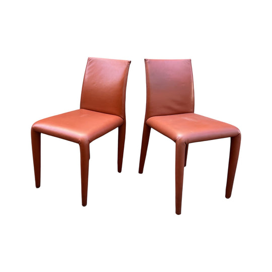 B&B Italia Mario Bellini Vol Au Vent Leather Dining Chairs