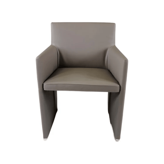 B&B Italia Posa Armchair – Italian Design by Antonio Citterio - Ash Grey Leather