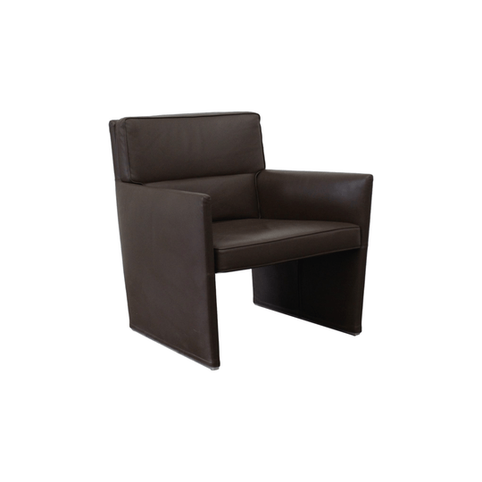 B&B Italia Posa Armchair – Italian Design by Antonio Citterio - Brown Leather
