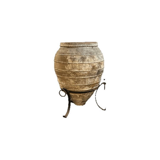 Beautiful aged terracotta water or olive jug