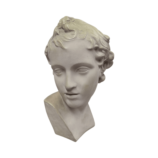 Beautiful Bust of Eros In French Glazed Terracotta