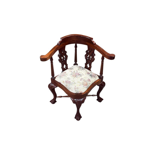 Beautiful Chippendale Revival Corner Chair