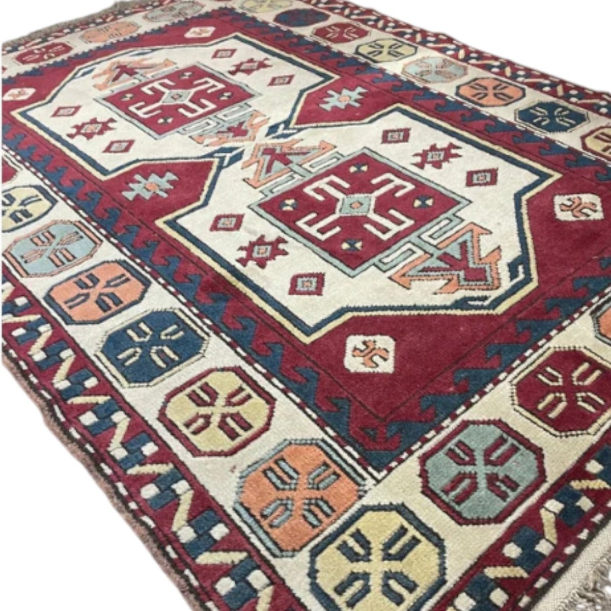 Beautiful Colorful Woven Rug | Bazaa | Designer, Vintage and Antique Furniture