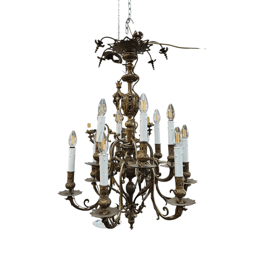 Beautiful Flemish Bronze Chandelier
