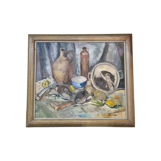 Belgium Post impressionist still life oil painting