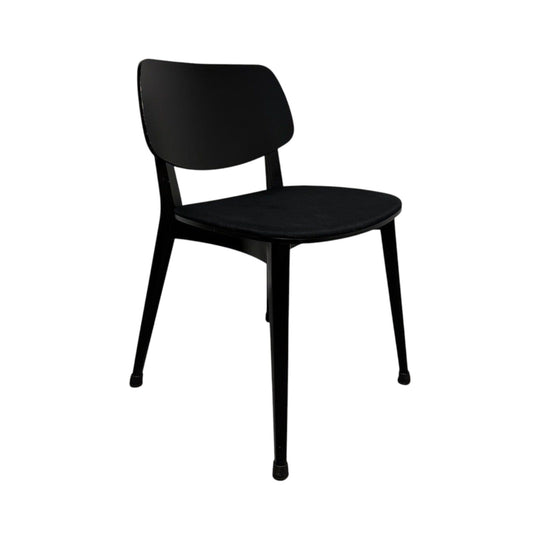 Belini Doll 551 Dining Chair – All Black with Black Fabric Seat